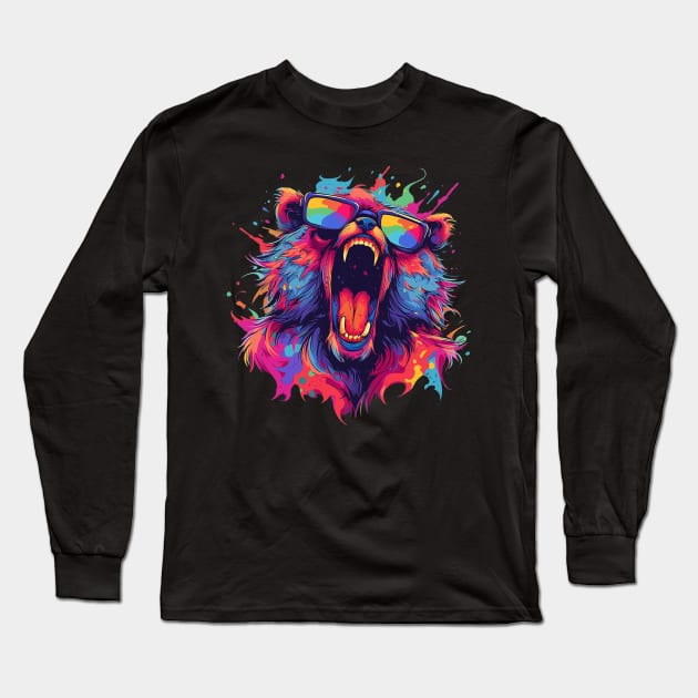 cool bear Long Sleeve T-Shirt by piratesnow